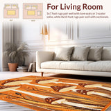 Ultra Soft Area Rug, Non Slip, Stain Resistant, Washable Area Rugs for Living Room, Bedroom, Youthful Cheerful Bath Mat(Brown)
