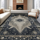 Ultra Soft Area Rug, Non Slip, Stain Resistant, Washable Area Rugs for Living Room, Bedroom, Elegant Ombre Cosmic Design(Gray)