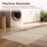 Ultra Soft Area Rug, Non Slip, Stain Resistant, Washable Area Rugs for Living Room, Bedroom, Inviting Earthy Rustic Charm(Beige)