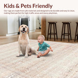 Ultra Soft Area Rug, Non Slip, Stain Resistant, Washable Area Rugs for Living Room, Bedroom, Cute Playroom Decor(Pink)