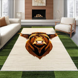 Ultra Soft Area Rug, Non Slip, Stain Resistant, Washable Area Rugs for Living Room, Bedroom, Vibrant St. Patrick's Day Motif(Brown)