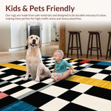 Modern Geometric Checkered Elegance(Black)