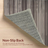 Ultra Soft Area Rug, Non Slip, Stain Resistant, Washable Area Rugs for Living Room, Bedroom, Rustic Braided Textured Elegance(Gray)