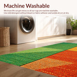 Ultra Soft Area Rug, Non Slip, Stain Resistant, Washable Area Rugs for Living Room, Bedroom, Modern Geometric Spiral Living Room Non-Slip Rug(Green)