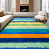 Vibrant Brushstroke Striped Aesthetic(Blue)