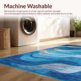 Coastal Inspired Plush Fabric Design(Blue)