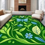 Ultra Soft Area Rug, Non Slip, Stain Resistant, Washable Area Rugs for Living Room, Bedroom, Vibrant Nature-Inspired Bug Motif(Green)