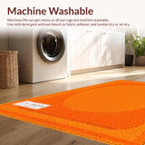 Ultra Soft Area Rug, Non Slip, Stain Resistant, Washable Area Rugs for Living Room, Bedroom, Charming Soft Geometric Expression(Orange)