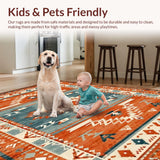 Stylish Southwestern with Warm Hues and Unique Textures(Red)