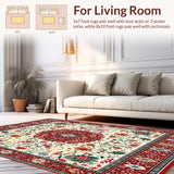 Stain Proof Area with Floral Motifs(White)