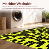 Ultra Soft Area Rug, Non Slip, Stain Resistant, Washable Area Rugs for Living Room, Bedroom, Stylish Quirky Bathroom Accent(Yellow)