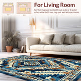 Contemporary Textured Blue Motif(Blue)