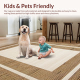 Elegant Geometric Border Arrangement(Beige)