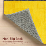 Ultra Soft Area Rug, Non Slip, Stain Resistant, Washable Area Rugs for Living Room, Bedroom, Charming Round Letter Play Pattern(Yellow)