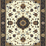Ultra Soft Area Rug, Non Slip, Stain Resistant, Washable Area Rugs for Living Room, Bedroom, Eco Friendly Area for Wooden Stairs with Non Slip Treads(Ivory)