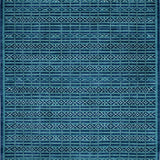 Ultra Soft Area Rug, Non Slip, Stain Resistant, Washable Area Rugs for Living Room, Bedroom, Elegant Abstract Lattice Design(Blue)