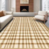 Ultra Soft Area Rug, Non Slip, Stain Resistant, Washable Area Rugs for Living Room, Bedroom, Modern Beige Geometric Aesthetic(Beige)