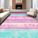 Ultra Soft Area Rug, Non Slip, Stain Resistant, Washable Area Rugs for Living Room, Bedroom, Lively Spring Bloom Aesthetic(Pink)