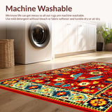 Vibrant Floral Mexican Bird Motif(Red)