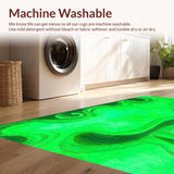 Ultra Soft Area Rug, Non Slip, Stain Resistant, Washable Area Rugs for Living Room, Bedroom, Eclectic Soft Plush Visual Harmony(Green)