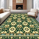 Ultra Soft Area Rug, Non Slip, Stain Resistant, Washable Area Rugs for Living Room, Bedroom, RV Mat Black & Beige Camping(Green)