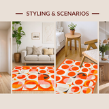 Ultra Soft Area Rug, Non Slip, Stain Resistant, Washable Area Rugs for Living Room, Bedroom, Lively Color Splash Learning Canvas(Orange)