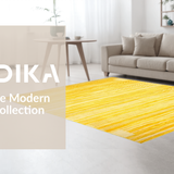 Ultra Soft Area Rug, Non Slip, Stain Resistant, Washable Area Rugs for Living Room, Bedroom, Cozy Warm Yellow Motif(Yellow)