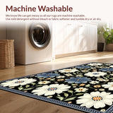 Vibrant Tiled Botanical Arrangement(Black)