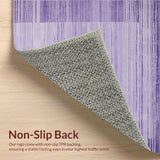 Ultra Soft Area Rug, Non Slip, Stain Resistant, Washable Area Rugs for Living Room, Bedroom, Vibrant Cozy Retro Vibe(Purple)