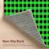 Elegant Dark Tartan Motif Design(Green)