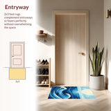 Fresh Turquoise Ripple Effect(Blue)