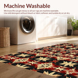 Ultra Soft Area Rug, Non Slip, Stain Resistant, Washable Area Rugs for Living Room, Bedroom, Country Style Black Kitchen Non-Slip Jute Carpet(Black)