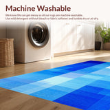 Ultra Soft Area Rug, Non Slip, Stain Resistant, Washable Area Rugs for Living Room, Bedroom, Serene Oceanic Color Palette(Blue)