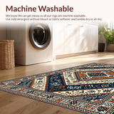 Ultra Soft Area Rug, Non Slip, Stain Resistant, Washable Area Rugs for Living Room, Bedroom, Chic Modern Medallion Pattern(Brown)