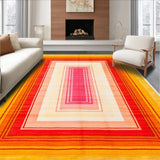 Ultra Soft Area Rug, Non Slip, Stain Resistant, Washable Area Rugs for Living Room, Bedroom, Striking Bright Tiled Artwork Style(Yellow)