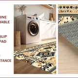 Ultra Soft Area Rug, Non Slip, Stain Resistant, Washable Area Rugs for Living Room, Bedroom, Beige Aztec Pattern Bedroom Non-Slip Carpet(Beige)