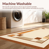 Ultra Soft Area Rug, Non Slip, Stain Resistant, Washable Area Rugs for Living Room, Bedroom, Artistic Whimsical Animal Theme(Beige)