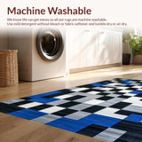 Lively Patterned Geometric Tapestry(Blue)