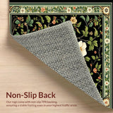 Lush Green Floral Aesthetic(Black)