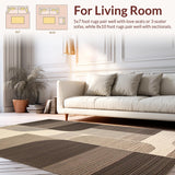 Ultra Soft Area Rug, Non Slip, Stain Resistant, Washable Area Rugs for Living Room, Bedroom, Chic Western Patterned Accent(Gray)