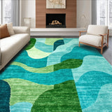 Ultra Soft Area Rug, Non Slip, Stain Resistant, Washable Area Rugs for Living Room, Bedroom, Stylish Lattice Inspired Layout(Blue)