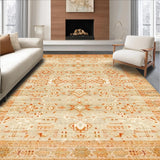 Ultra Soft Area Rug, Non Slip, Stain Resistant, Washable Area Rugs for Living Room, Bedroom, Boho Morden Tan Rug with Edge Geometric Indoor Carpet(Beige)