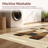 Ultra Soft Area Rug, Non Slip, Stain Resistant, Washable Area Rugs for Living Room, Bedroom, Trendy Fuzzy Animal Print(Beige)