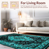 Classic Black Teal Geometric Fusion(Blue)