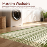 Backyard Oasis Easy Clean Striped Patio Beige Moss Green(Beige)