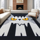 Ultra Soft Area Rug, Non Slip, Stain Resistant, Washable Area Rugs for Living Room, Bedroom, Vivid Cartoonish Creature Pattern(White)