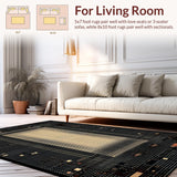 Ultra Soft Area Rug, Non Slip, Stain Resistant, Washable Area Rugs for Living Room, Bedroom, Luxurious Textured Faux Hide Element(Beige)
