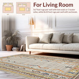 Ultra Soft Area Rug, Non Slip, Stain Resistant, Washable Area Rugs for Living Room, Bedroom, Chic Neutral Braided Visual Harmony(Gray)