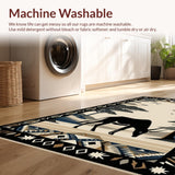 Ultra Soft Area Rug, Non Slip, Stain Resistant, Washable Area Rugs for Living Room, Bedroom, Modern Artistic Zebra-Inspired Look(Beige)
