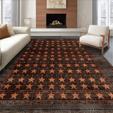 Ultra Soft Area Rug, Non Slip, Stain Resistant, Washable Area Rugs for Living Room, Bedroom, Warm Brown Textured Pattern(Brown)
